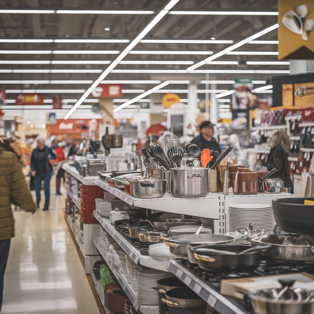 Rayon de cuisine dans un magasin Action